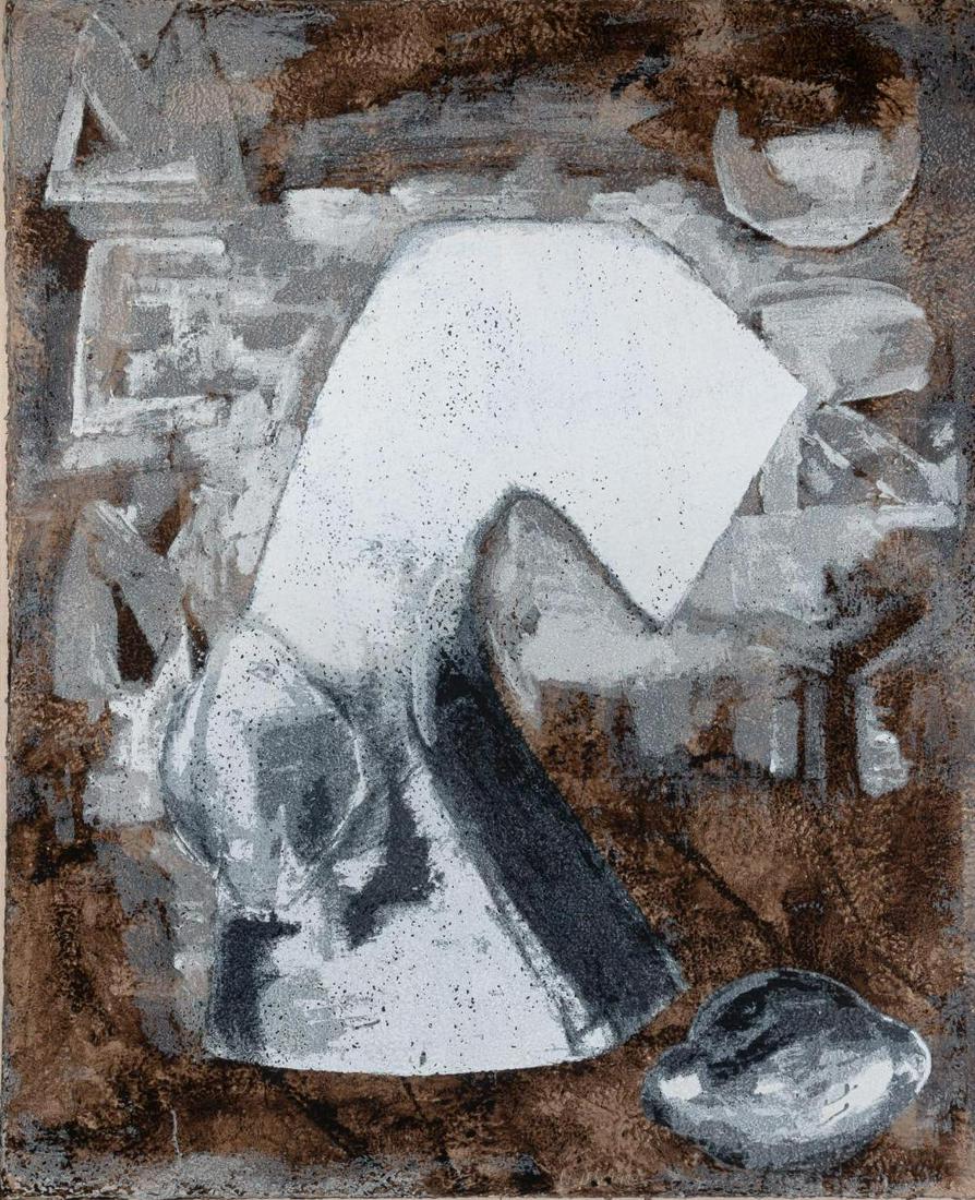 John Walker English/American, b. 1930 Betambeau, 1990: John Walker English/American, b. 1930 Betambeau, 1990 Signed Walker and dated 1990 (lc) Pigment on paper mounted to canvas 79 x 64 3/8 inches (200.7 x 163.5 cm) Collection of Bertram "Bud" Tamarkin