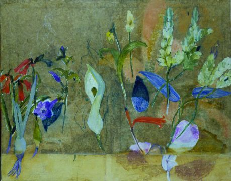 Roberto Juarez American, b.1952 SUBULATA: Roberto Juarez American, b.1952 SUBULATA Signed with initials R.J. and dated 1996 MIB. (ul); signed, dated and titled on the reverse Acrylic, pastel, Japanese paper and mixed media on canvas<