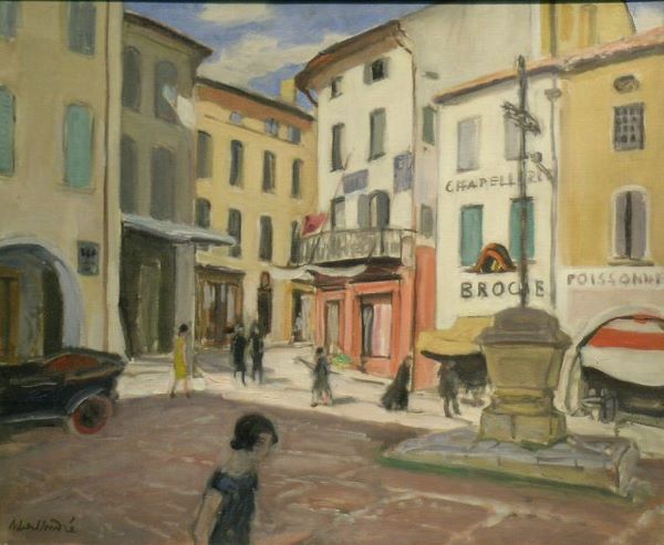 Albert Andre French, 1869-1954 COIN DE RUE A BAGNOL: Albert Andre French, 1869-1954 COIN DE RUE A BAGNOLS, 1925 Signed Albert Andre (ll) Oil on canvas 21 1/8 x 25 5/8 inches (53.6 x 65.0 cm.) Provenance: Galerie des Granges, Geneve, Les Post-Impres