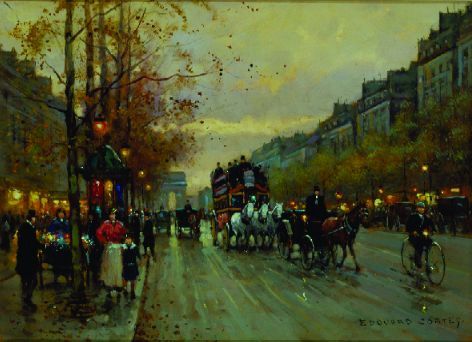 Edouard Leon Cortes French, 1882-1969 LES CHAMPS EL: Edouard Leon Cortes French, 1882-1969 LES CHAMPS ELYSEES Signed Edouard Cortes (lr) Oil on canvas 13 x 17 7/8 inches (33.0 x 45.5 cm.)