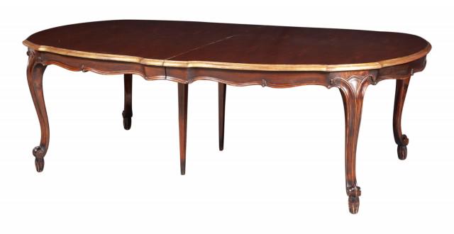 Rococo Style Mahogany and Parcel-Gilt Extension Dining (1 of 4)