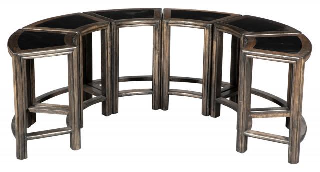 Set of Six Stained Oak, Bamboo and Laminate Occasional (1 of 5)