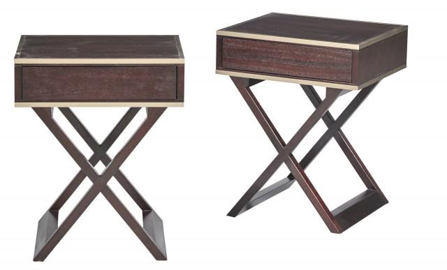 Pair of Brass Inlaid Mahogany Bedside Tables Supplied (1 of 5)