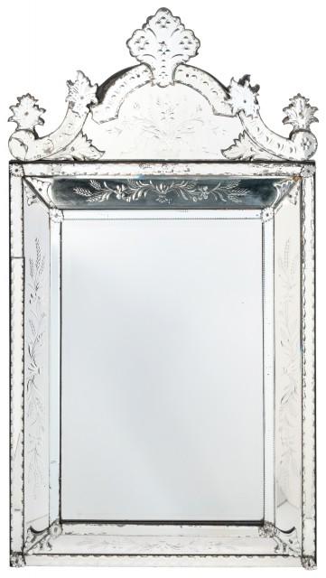 Venetian Style Etched Mirror-Framed Mirror (1 of 2)