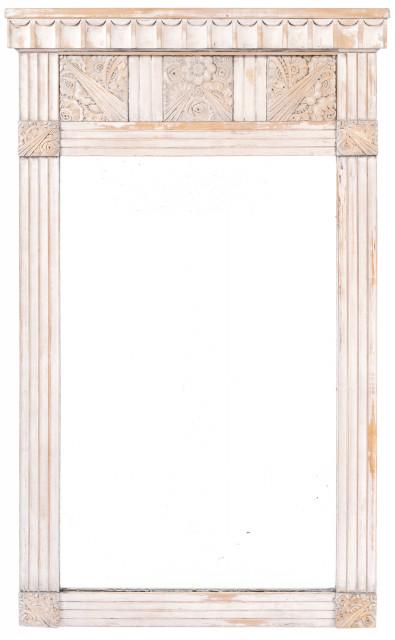Art Deco Carved and Painted Mirror (1 of 2)
