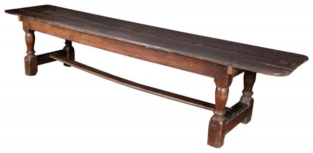 French Dark Stained Oak Refectory Table (1 of 5)