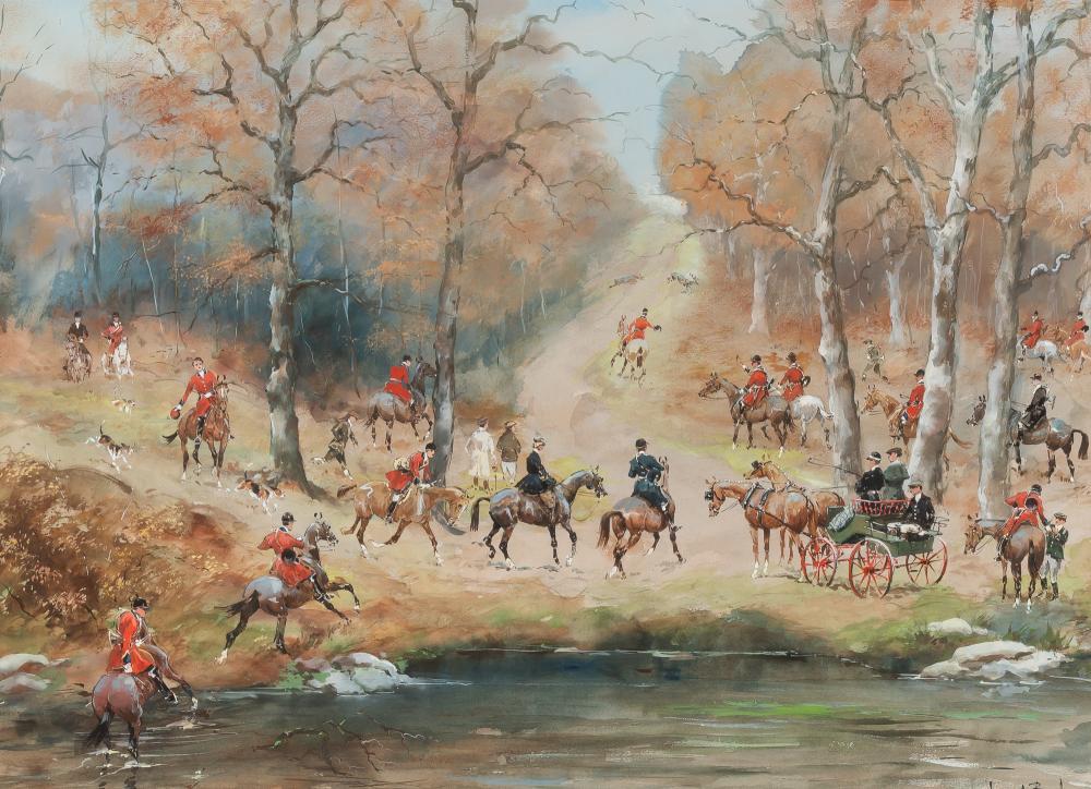 Antoine de la Boulaye French, b. 1951 Deer Hunt (1 of 3)