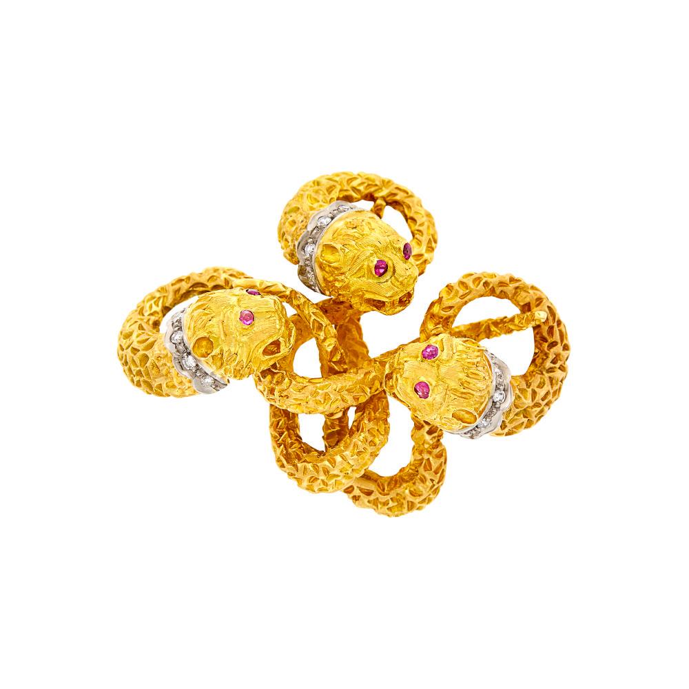 Ilias Lalaounis Two-Color Gold and Diamond Chimera (1 of 3)