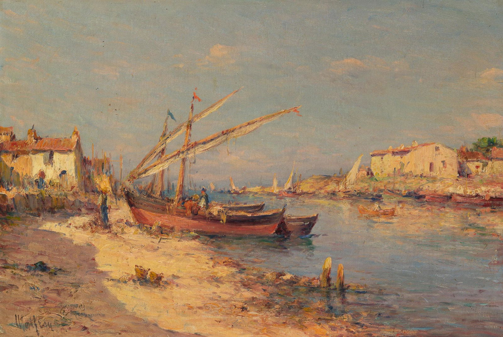 Charles Malfroy French, 1862-1918 Martigues: Charles Malfroy French, 1862-1918 Martigues Signed Malfroy (ll) Oil on canvas 15 x 21 5/8 inches (38.1 x 54.9 cm) C