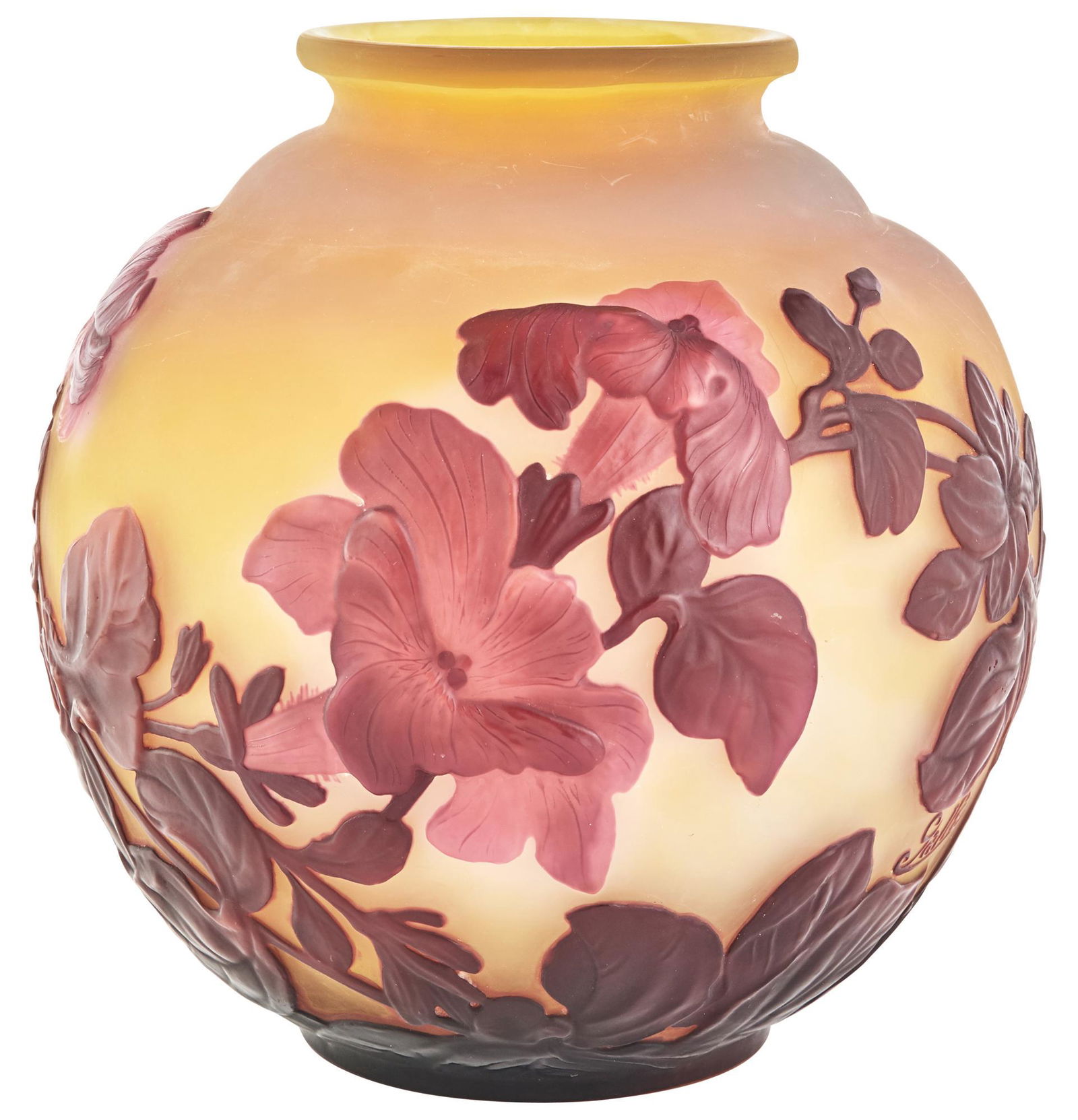 Gallé Mold-Blown Cameo Glass Vase (1 of 5)