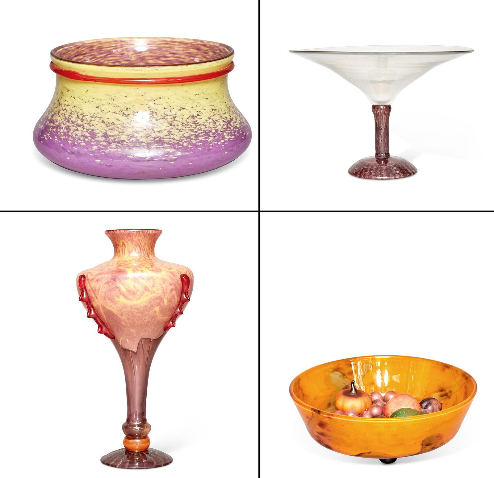 Group of Four Schneider Art Deco Glass Articles (1 of 7)