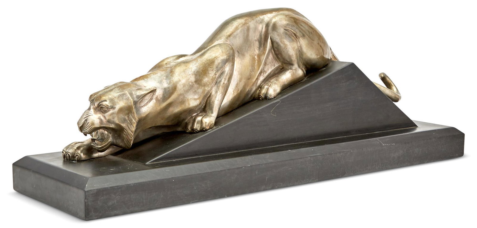 Art Deco Silvered Bronze Figure of a Panther (1 of 4)