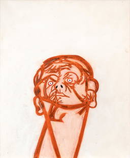 Tony Bevan British, b. 1951 Untitled (PC994), 1999: Tony Bevan British, b. 1951 Untitled (PC994), 1999 Signed, dated and inscribed Tony Bevan/PC99/PC994 on the reverse, signed and dated Bevan 99 on the stretcher Acrylic on canvas 48 1/2 x 40 inches (12
