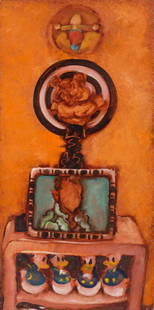 Martin Wong American, 1946-1999 Living Room with Walt and Ducks, circa 1976: Martin Wong American, 1946-1999 Living Room with Walt and Ducks, circa 1976 Acrylic on canvas 36 x 18 inches (91.44 x 45.72 cm) Unframed Provenance: Acquired directly from the artist by the current ow