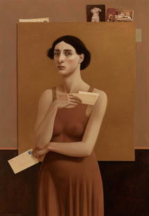 Alan Feltus American, b. 1943 Motherself, 1993: Alan Feltus American, b. 1943 Motherself, 1993 Signed and dated Alan Feltus 1993 (ll), signed and dated Alan Feltus 1993 and inscribed as titled on the stretcher Oil on canvas 39 1/4 x 27 1/2 inches (