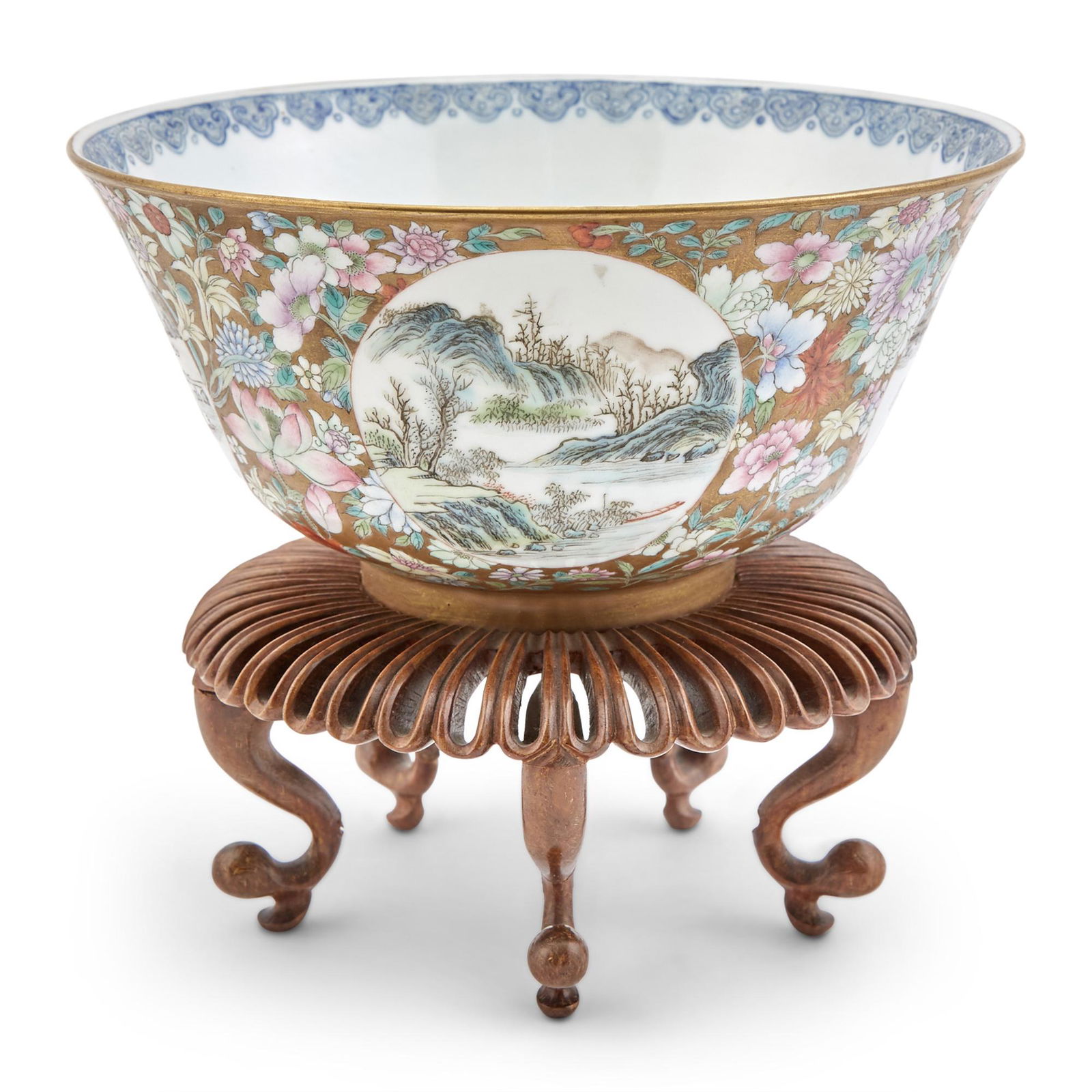 A Chinese Enameled Porcelain Medallion Bowl (1 of 7)