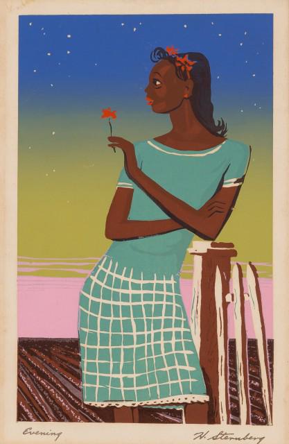 Harry Sternberg EVENING Color screenprint (1 of 2)