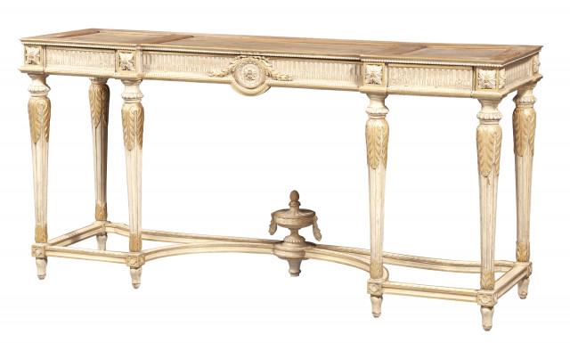 Louis XVI Style Painted Wood Console Table (1 of 8)