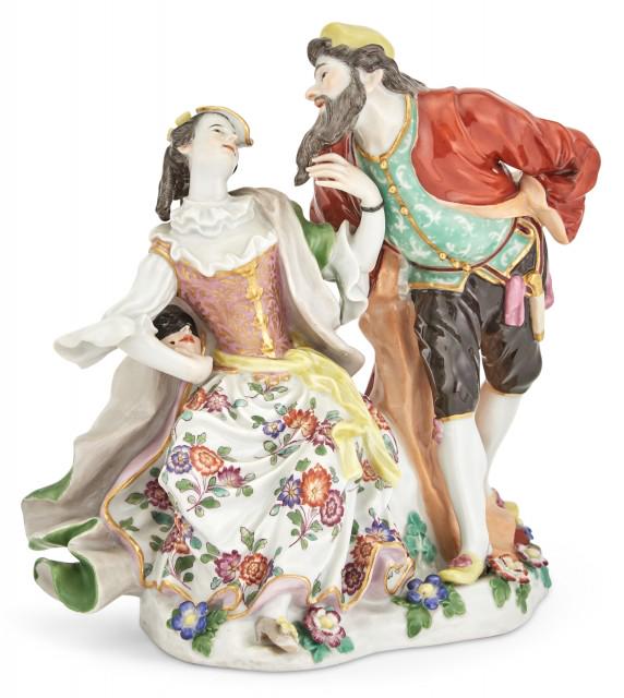 Meissen Jubilee Porcelain Group of Pantalone and a Lady (1 of 7)