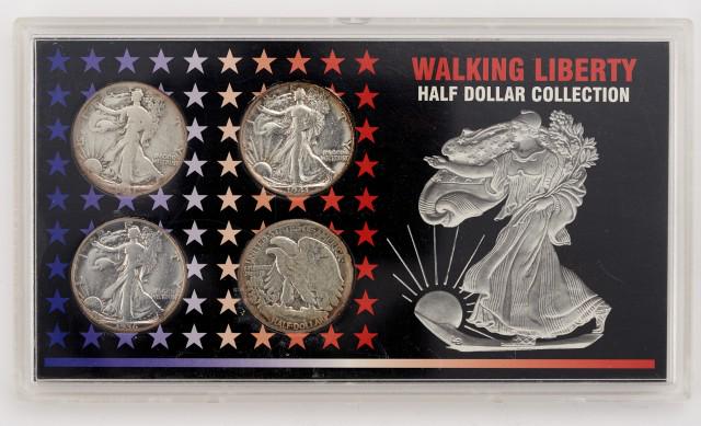 United States Coin Group: United States Coin Group Selection of mainly silver coins comprising approximately five hundred Buffalo nickels, $90 face of 90% and $22 face of 40% loose half dollars, then housed in thirty-nine Blue