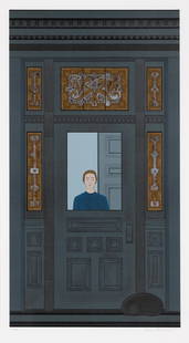 Will Barnet THE DOORWAY (SZOKE 198) Color lithograph, framed: Will Barnet (1911-2012) THE DOORWAY (SZOKE 198) Color lithograph, 1998, on Arches paper, signed and numbered 41/150 in pencil, printed by JK Fine Arts Editions Co., New Jersey and published by the