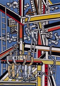 After Fernand L&#233;ger LES CONSTRUCTEURS Hand-woven Aubusson wool tapestry