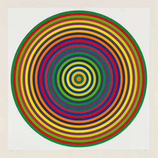 Julio le Parc COULEURS NO. 1 (NO. 13-5) Color screenprint, framed: Julio le Parc (b. 1928) COULEURS NO. 1 (NO. 13-5) Color screenprint, 1970, signed, inscribed S 23 and No. 13-5 and numbered 37/200 in pencil, published by Galerie Denise Ren&#233;, Paris with full mar