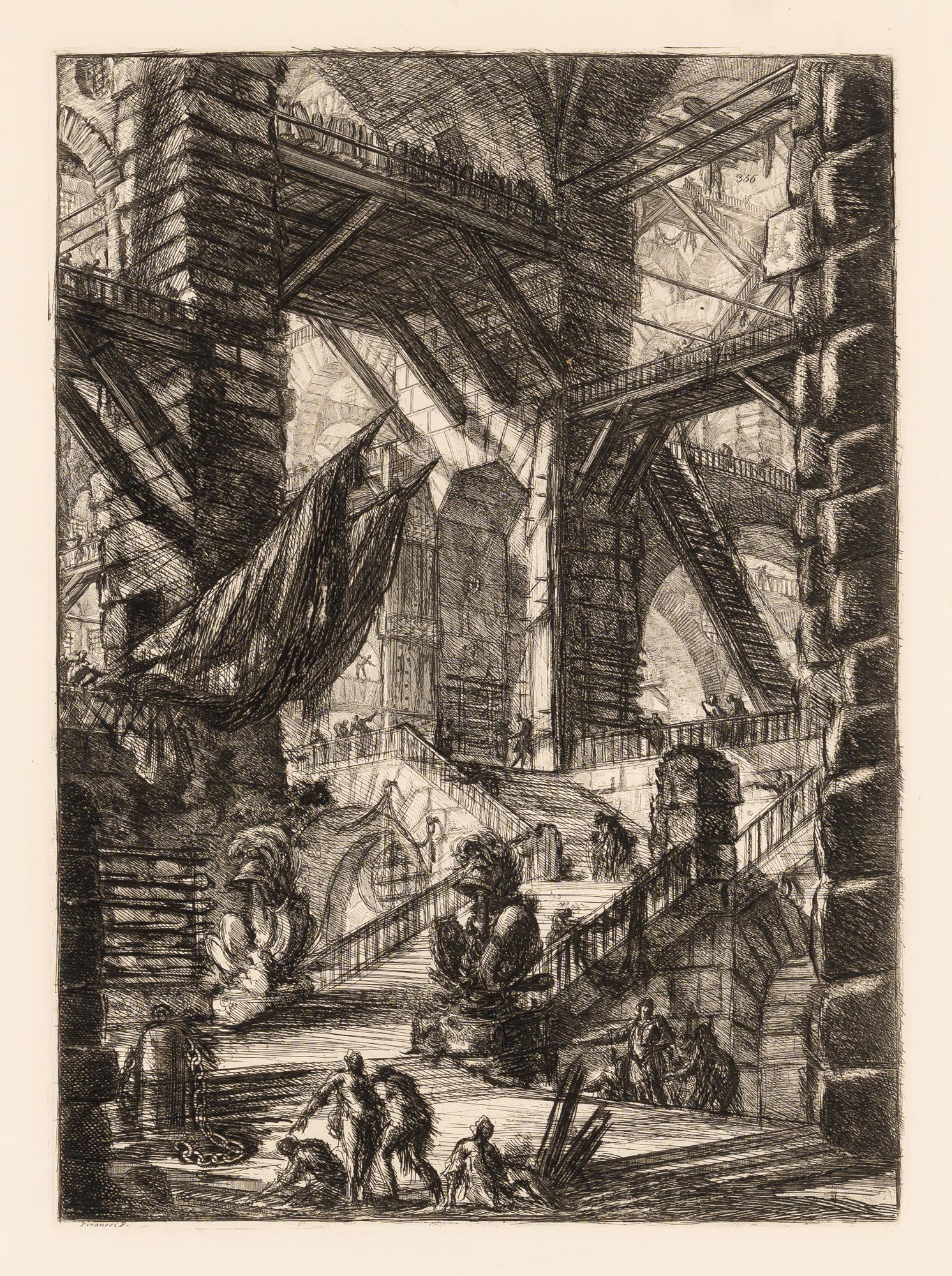 Giovanni Battista Piranesi THE STAIRCASE WITH TROPHIES (HIND 8; FOCILLON 31; ROBISON 34; WILTON-ELY (1 of 2)