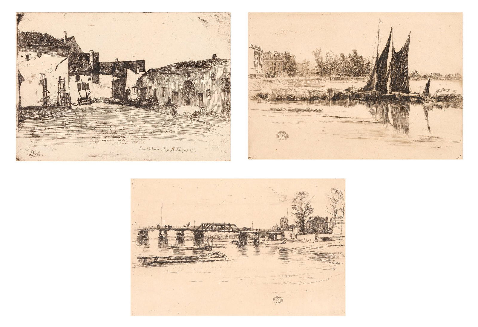 James A. M. Whistler LIVERDUN; HURLINGHAM; CHELSEA (FULHAM) (KENNEDY 16, 181, 182; GLASGOW 13, 184, (1 of 7)