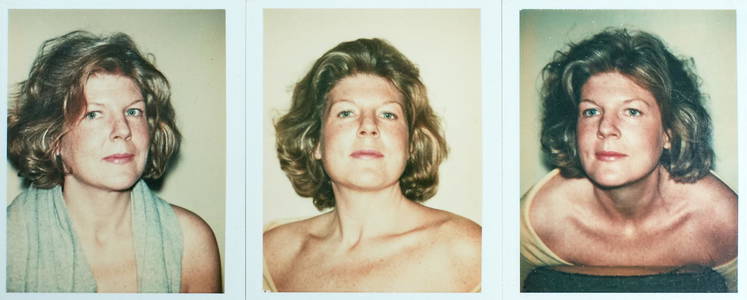 BRIGID BERLIN or ANDY WARHOL, attributed to Three self-portrait Polaroid photographs.