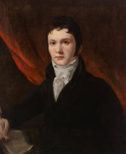 American School: American School 19th century Portrait of a Gentleman, circa 1810 Oil on canvas 30 x 24 3/4 inches C