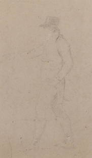 Benjamin West: Benjamin West American, 1738-1820 Two Studies for "The Death of Nelson", circa, 1806 Black and white chalk on paper Each 15 1/8 x 10 1/4 inches Provenance: The artist Mrs, Claire Francis by descent