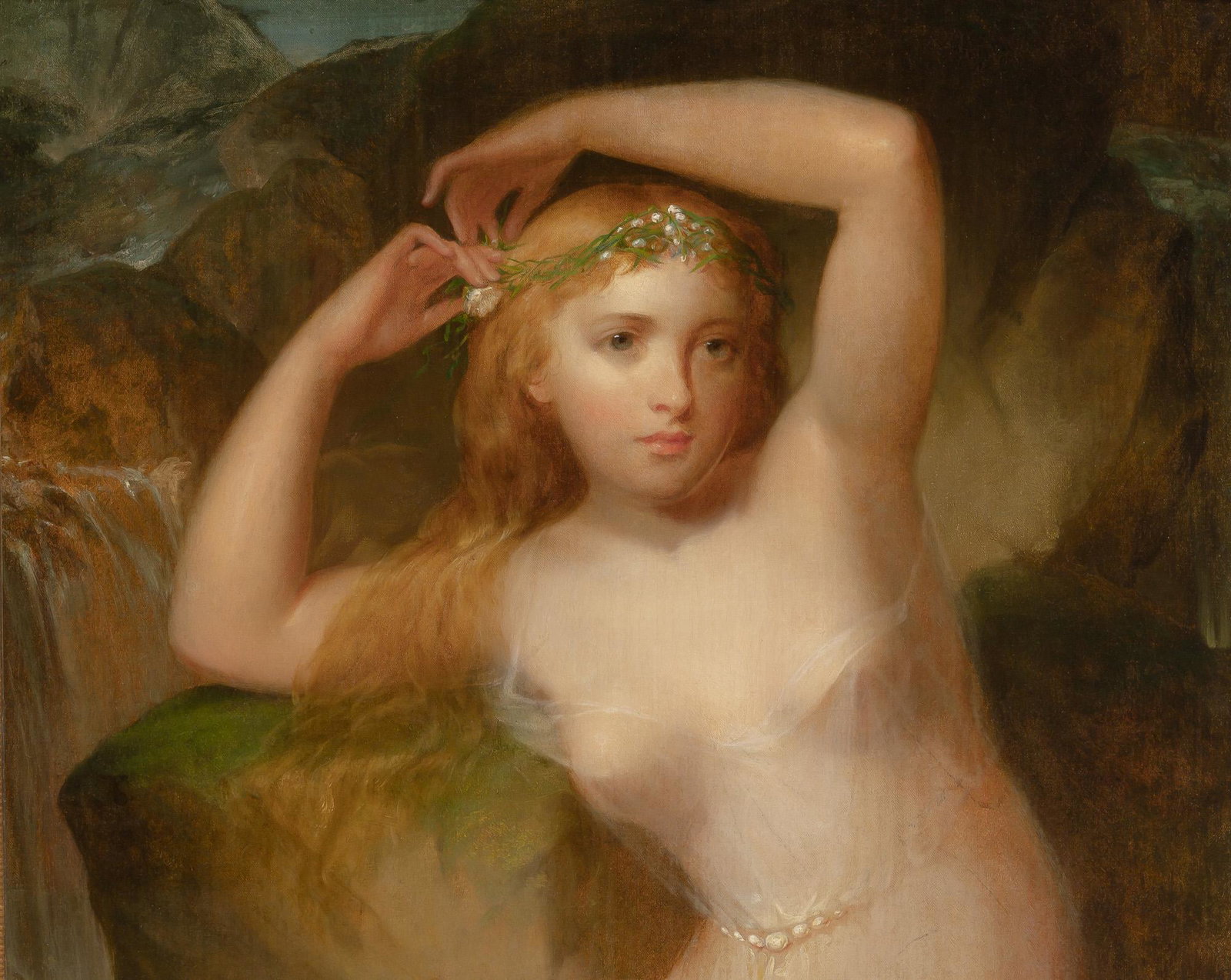 Thomas Sully: Thomas Sully American, 1783-1872 A Sea Nymph, 1839-1842 signed with conjoined initials TS, (ll) Oil on canvas 25 1/2 x 30 1/2 inches Provenance: Private collection, Boston Private collection, Haverfor