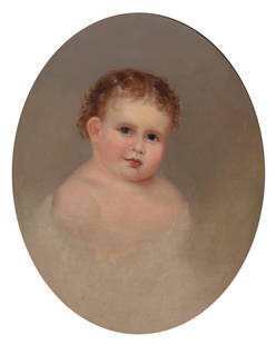 Mary Jane Peale: Mary Jane Peale American, 1827-1902 Portrait of an Infant, 1875 Inscribed painted by / Mary J Peale / 1875 / Phila on the reverse Oil on canvas 20 x 16 inches (oval) C A Connecticut Private