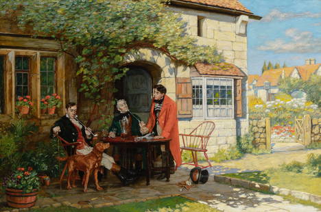 William Verplanck Birney: William Verplanck Birney American, 1858-1909 Sharing the News, circa 1900 Signed Wm Verplanck Birney / ANA (ll) Oil on canvas 24 x 36 inches Provenance: Schwarz Gallery, Philadelphia Literature: Phila