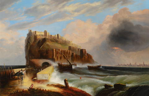 Edmund C. Coates: Edmund C. Coates American, 1816-1871 Saint Michael's Mount signed E C Coates (ll) Oil on canvas 30 1/8 x 46 1/8 inches Christie's, New York, Jun. 21, 1995, 115 C