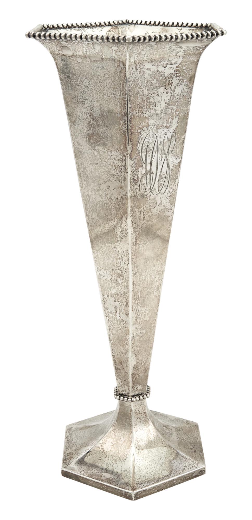 J.E. Caldwell Sterling Silver Trumpet Form Vase (1 of 5)