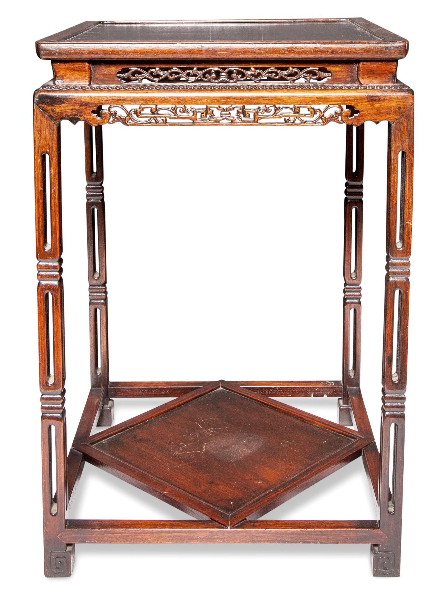 A Chinese Export Mixed Hardwood Side Table (1 of 3)