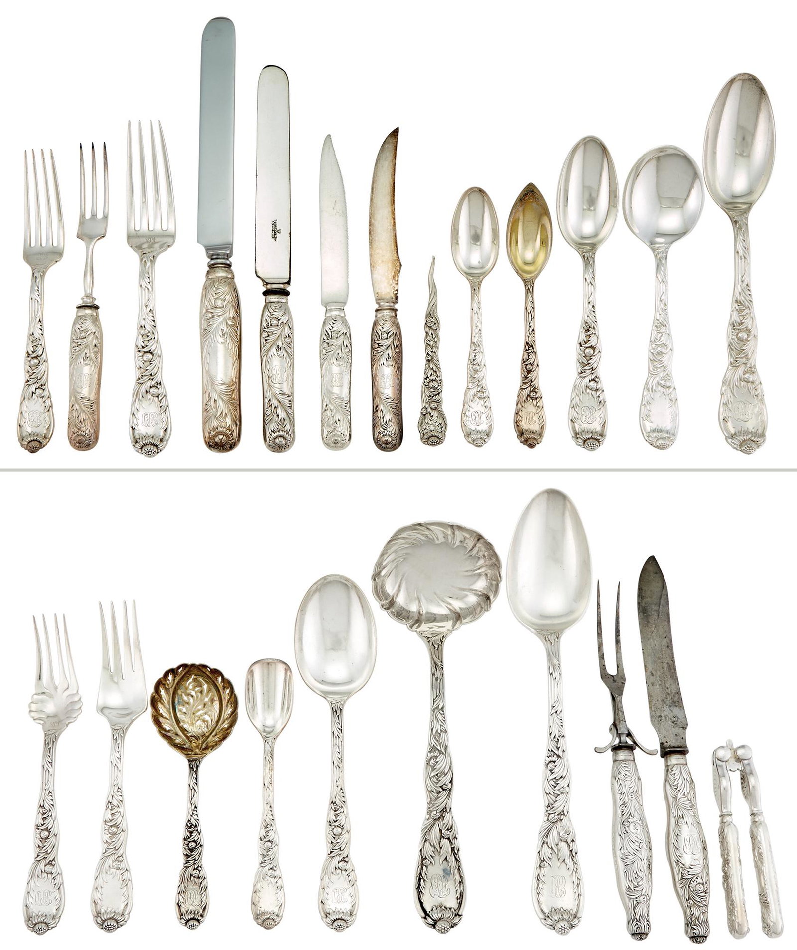 Tiffany & Co. Sterling Silver Chrysanthemum Pattern Flatware Service (1 of 3)