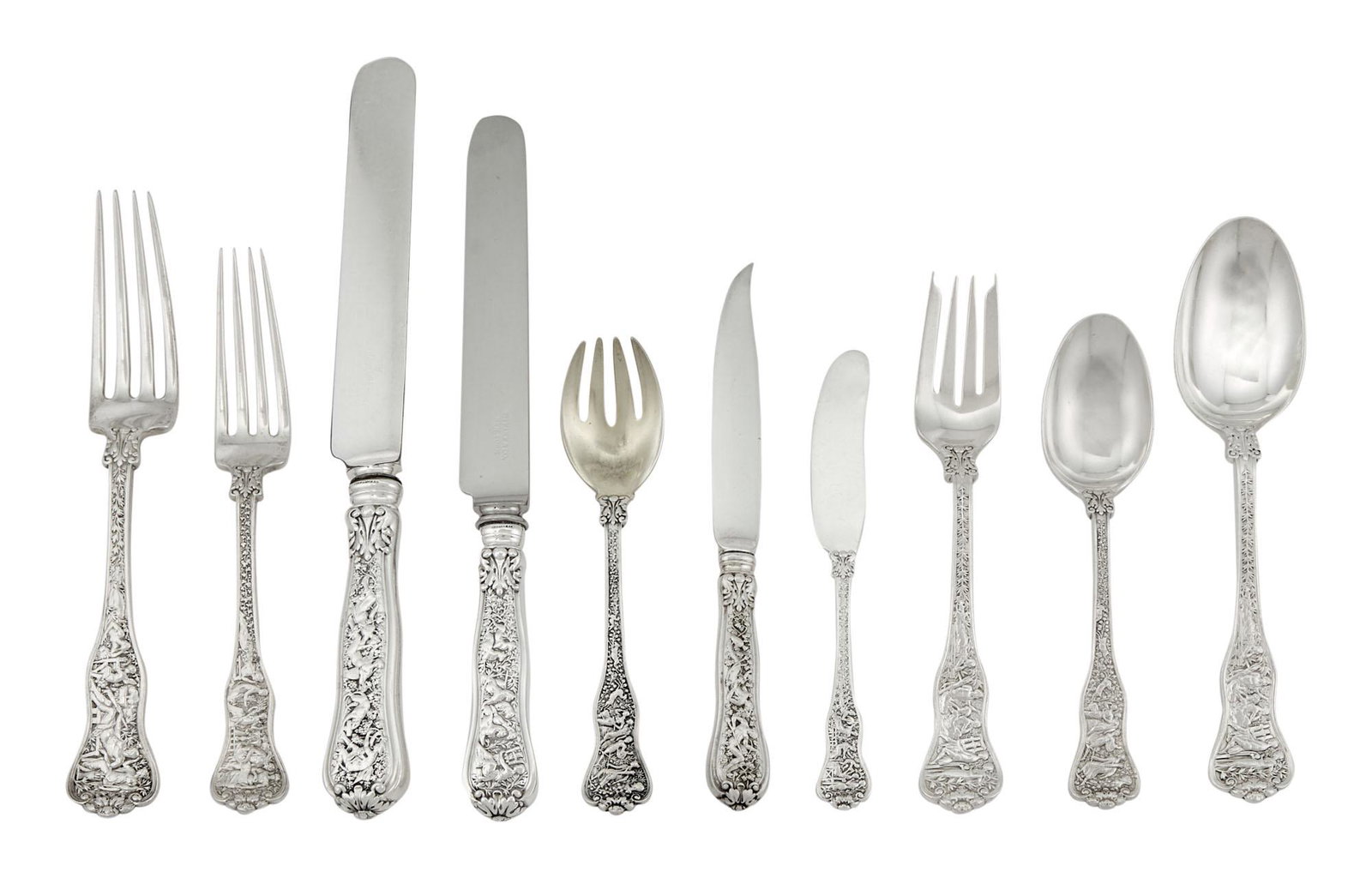 Tiffany & Co. Sterling Silver Olympian Pattern Flatware Service (1 of 3)