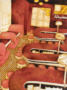Martin Wong: Martin Wong American, 1946-1999 Dave's Corner, 1978 Acrylic on canvas 48 x 36 inches (122 x 91.4 cm) Unframed Provenance: Gift of the artist to the current owners, 1980 This work depicts Dave's Corner