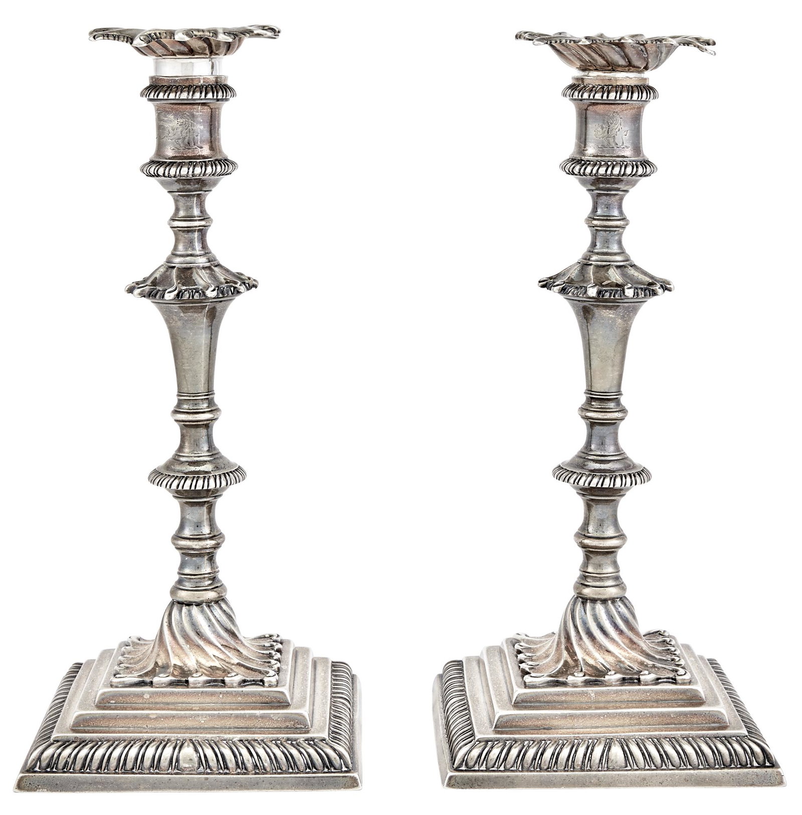 Pair of George III Sterling Silver Candlesticks (1 of 4)