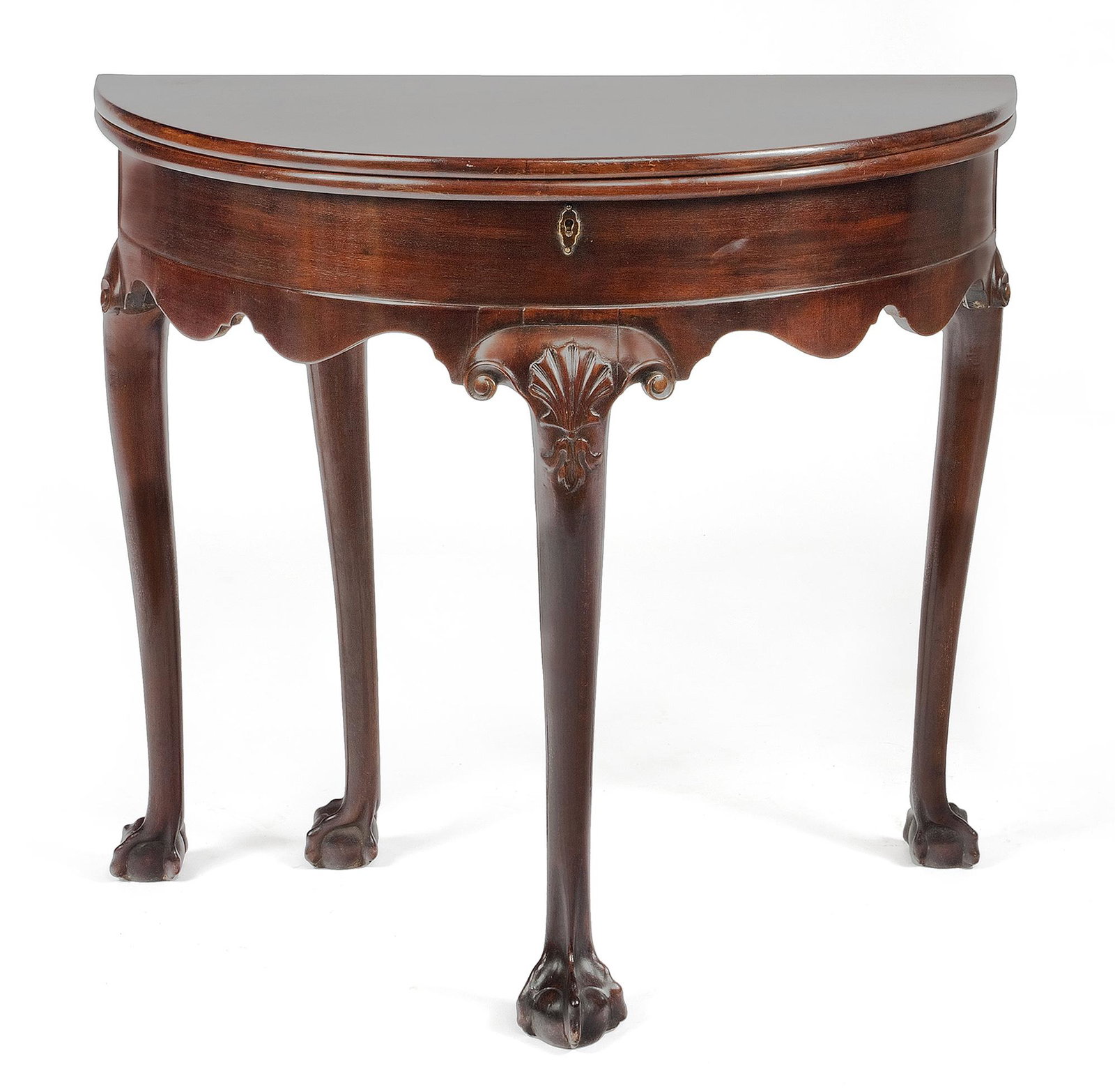 Irish George II Mahogany Fold Over Games Table (1 of 2)