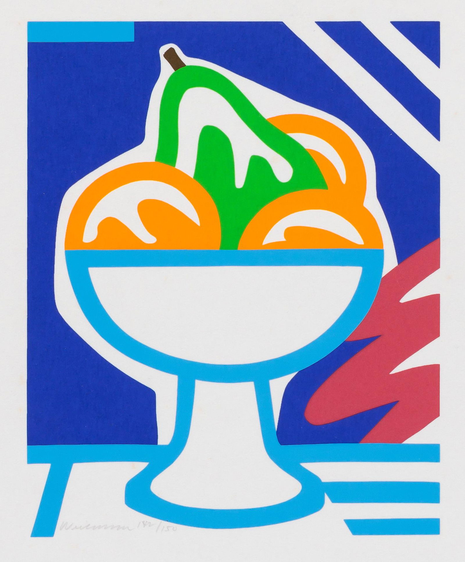 Tom Wesselmann STILL LIFE WITH PEAR AND ORANGES Color screenprint (1 of 3)