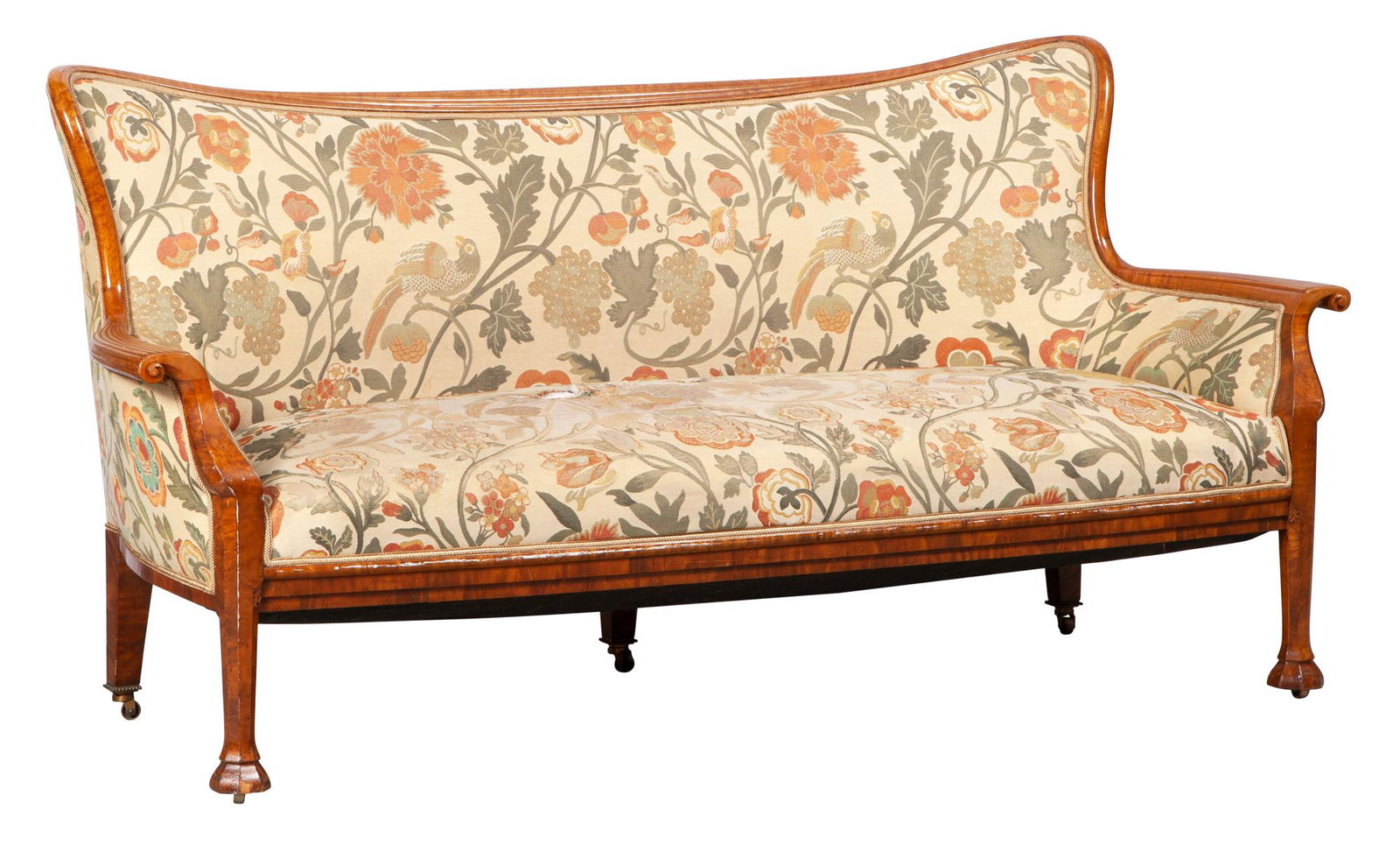 Art Nouveau Upholstered Fruitwood Sofa Reputedly from the Van Horne Mansion in Montreal, attributed (1 of 9)
