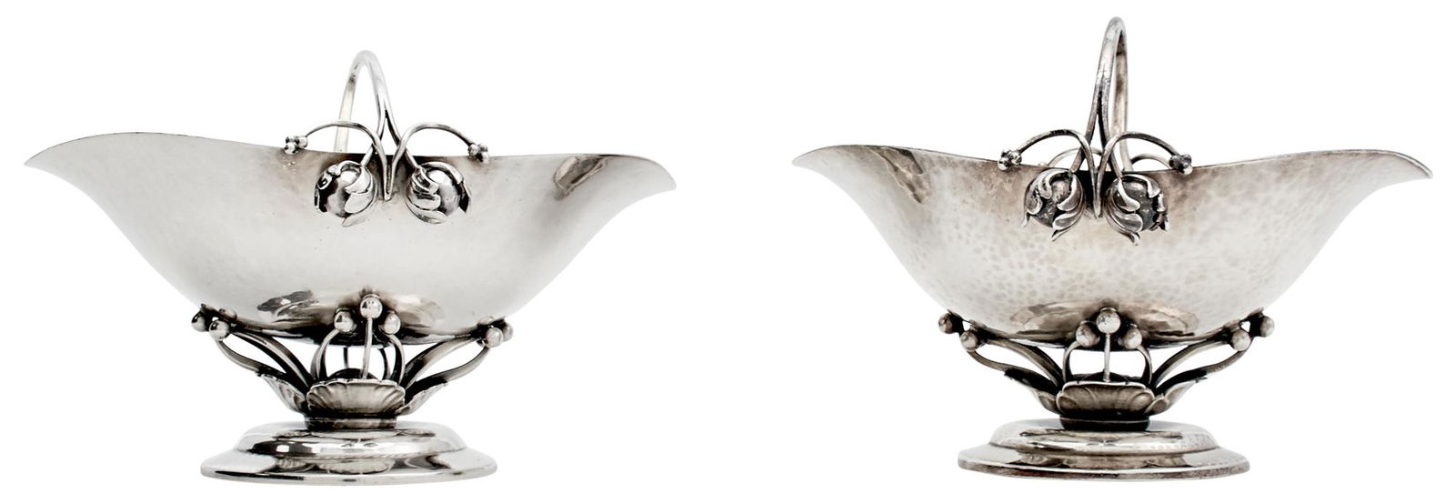 Pair of Georg Jensen Sterling Silver Sugar Baskets Designed by Georg Jensen, circa 1925 Each with a (1 of 5)