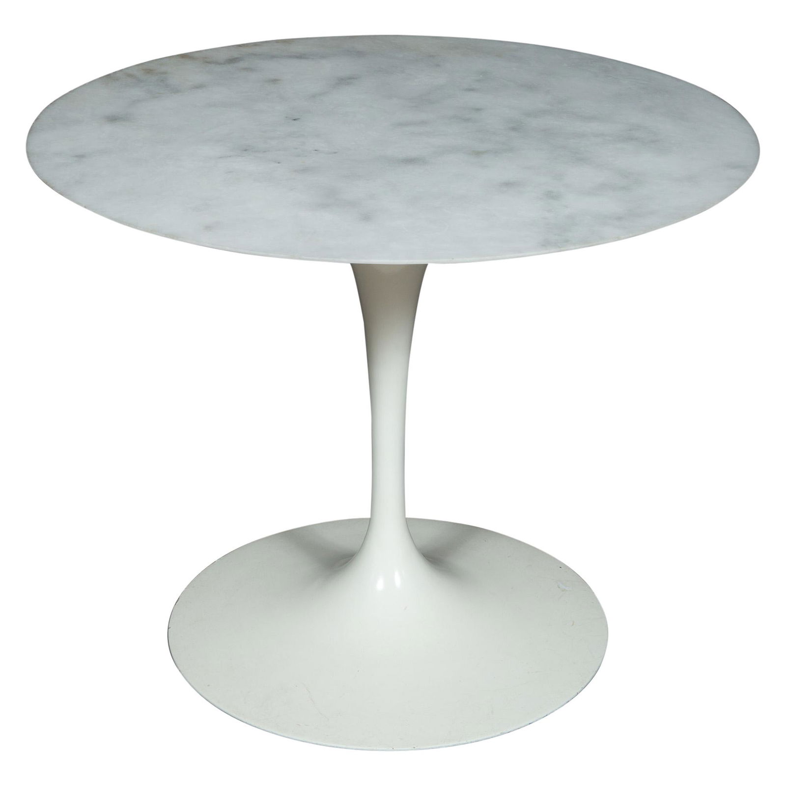 Eero Saarinen Marble Top Enameled Metal Tulip Table (1 of 3)
