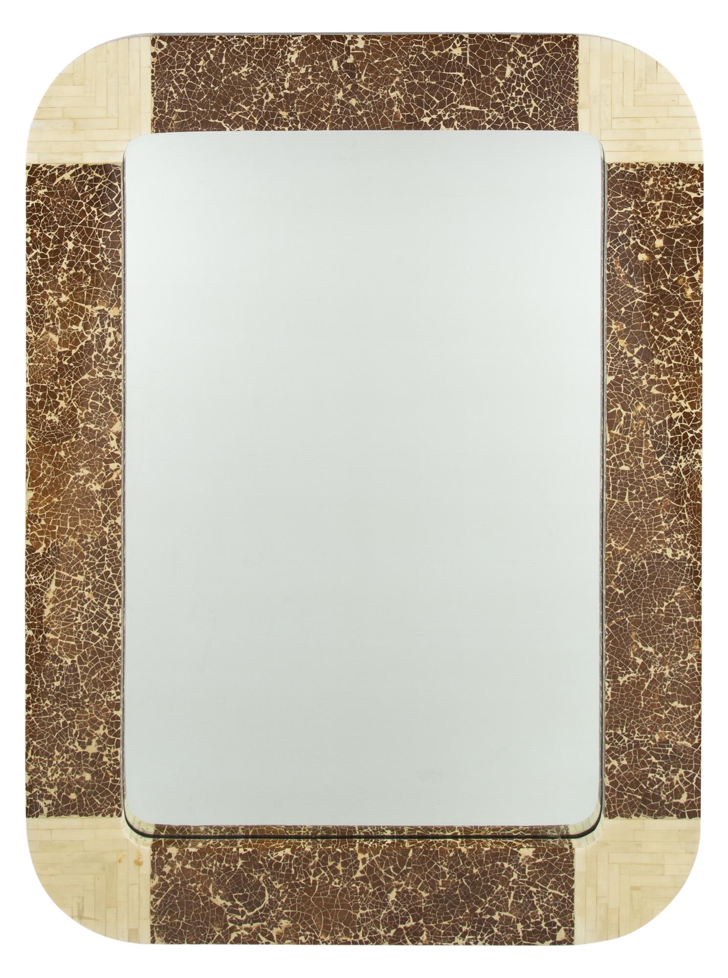 Karl Springer Style Tessellated Mirror (1 of 2)