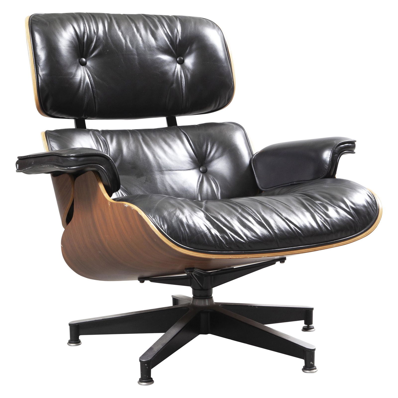 Charles and Ray Eames Leather Upholstered Walnut 670 Lounge Chair (1 of 8)