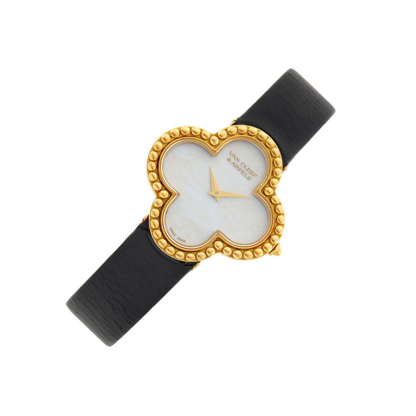 Van Cleef & Arpels Gold and Mother-of-Pearl 'Alhambra' Wristwatch, Ref. HH762 (1 of 3)